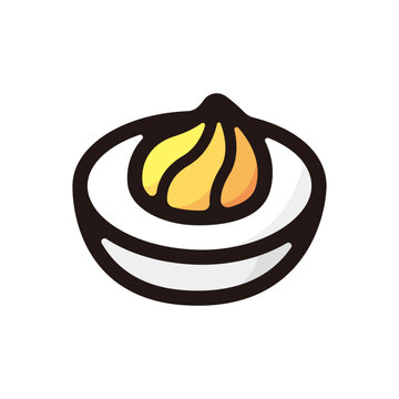 recommend clip art: Deviled egg outline icon for graphic design, apps and websites