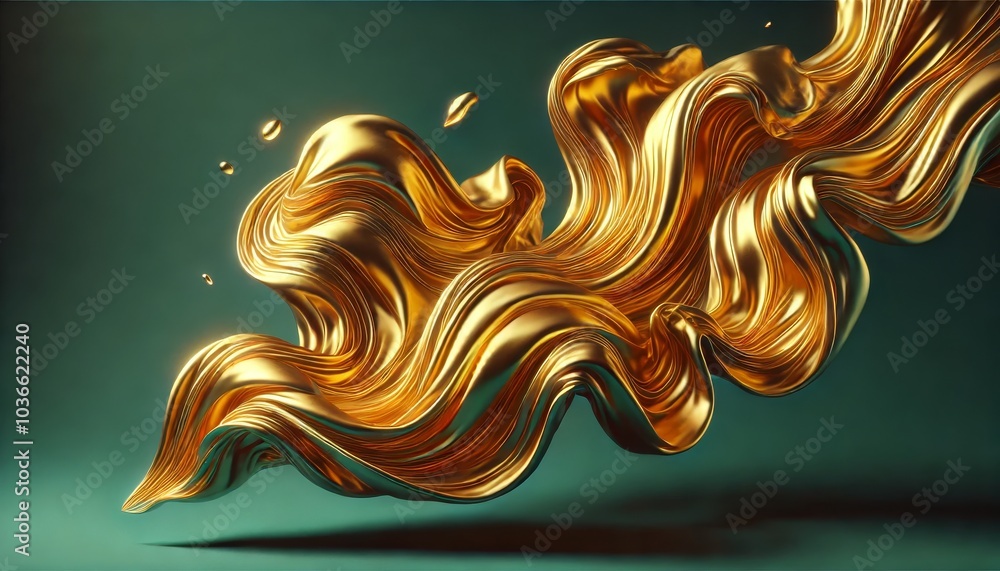 Poster a dynamic 3d background with flowing abstract shapes, vibrant gradients of blue and purple, soft lig