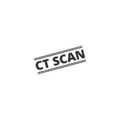 CT scan radiologist oncology icon isolated on transparent background