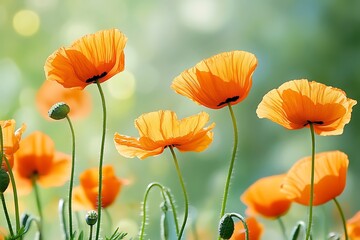 Fototapeta premium Poppy flowers in field