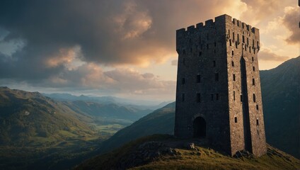 The archer tower is surrounded by a vibrant ecosystem of life