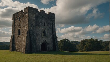 The archer tower is surrounded by captivating landscapes