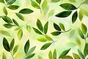 Tropical green leaves background