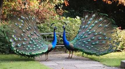 Closeup shot of a beautiful peacock