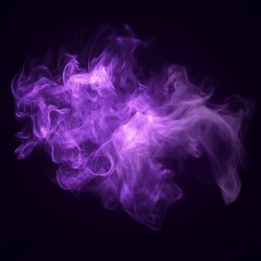 Naklejka premium Illustration of purple fire flames on a dark background.