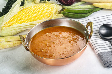 Vegan cuisine - hot tomato soup