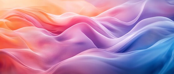 Obraz premium A mesmerizing blend of soft waves and colors creating an ethereal atmosphere, perfect for backgrounds and abstract designs.