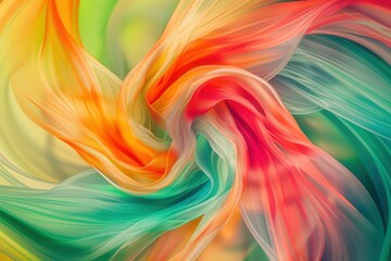 Abstract Swirling Fabric in Vibrant Colors