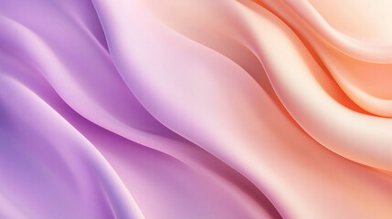 Obraz premium Smooth pastel fabric folds in soft shades of lavender, pink, and peach