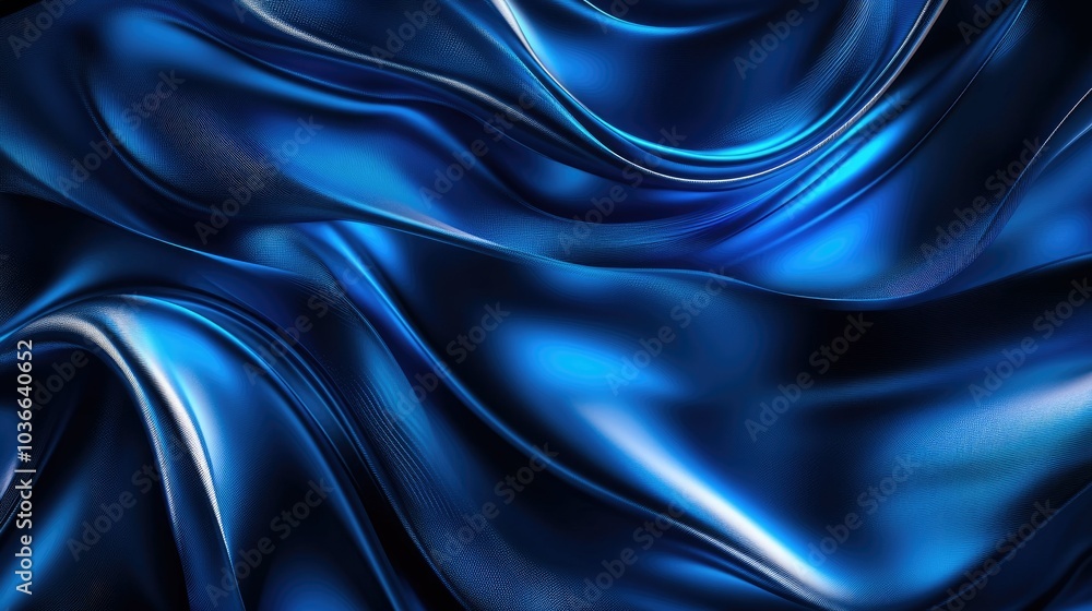 Fototapete blue abstract wave pattern design with a futuristic look