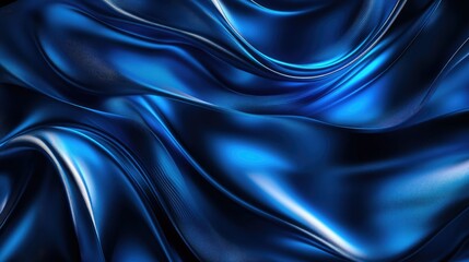 Fototapeta premium Blue abstract wave pattern design with a futuristic look
