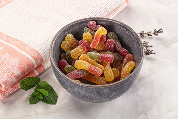 Sweet and sour marmalade worms