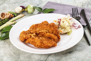 Tonkatsu fried cutlet with cabbage