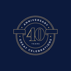 anniversary logo design template