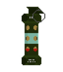 Obraz premium Stun grenade pixel art weapon