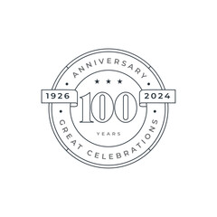 anniversary logo design template