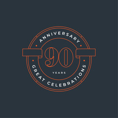 anniversary logo design template