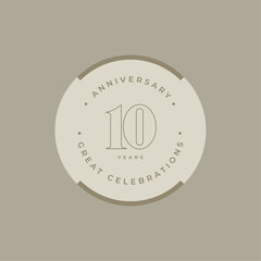 anniversary logo design template
