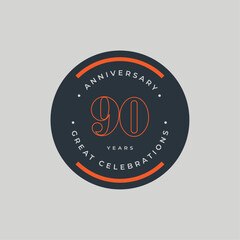 anniversary logo design template