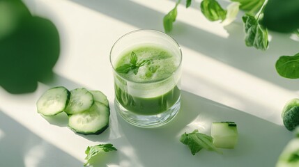A Vibrant Glass of Green Juice