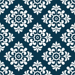 Ikat Flower Pattern Ethnic Geometric native tribal boho motif aztec textile fabric carpet mandalas African