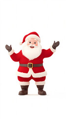 Fototapeta premium A cheerful and inviting animated Santa Claus character perfect for conveying the spirit of Christmas and holiday celebrations