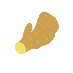 Flat illustration of herbal ginger 
