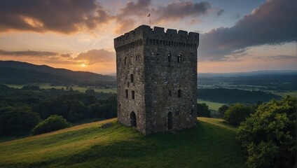 The archer tower serves as a backdrop for outdoor performances and events
