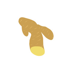 Flat illustration of herbal ginger 