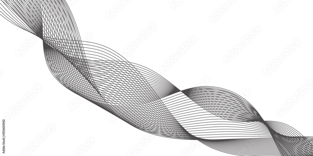 Aufkleber abstract vector colorful wave line flowing isolated on white background. colorful wave lines on whit