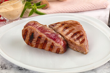 Delicous grilled tuna dish steak