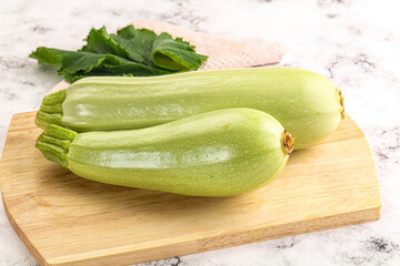 Raw frsh ripe zucchini vegetable