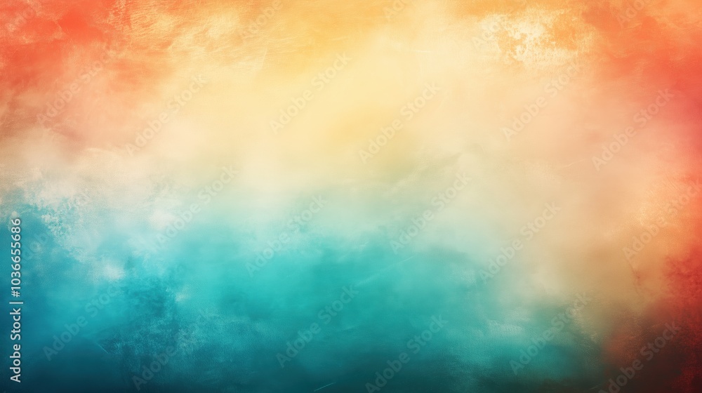 Poster abstract gradient background with soft light and shadow effects featuring orange, blue, and green co
