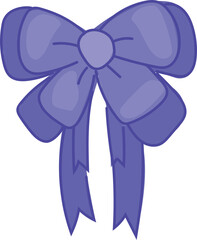 Cute ribbon on white background. Vector illustration.