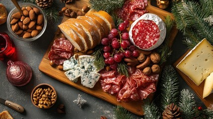Elegant Charcuterie and Cheese Board Presentation