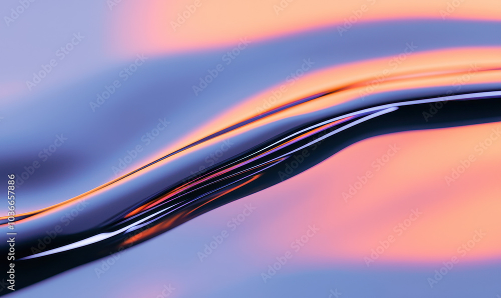 Aufkleber dynamic abstract fluidity with light reflections and color gradients