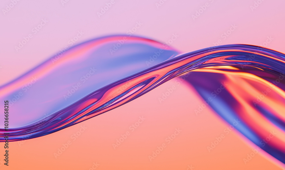 Poster vibrant abstract wave of dynamic fluid motion and gradient colors