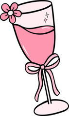 Girly things Wine Coquette pink Drink