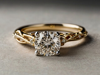 Diamond-studded wedding ring in a classic design.