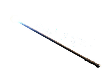 Isolated Magic Wand on Transparent Background for Fantasy and Game Design Use