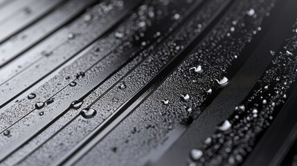 Close-Up of Classic Vinyl Record with Dewdrops