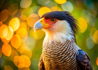 Bokeh effect captures Crested Caracara in Brazil's Pantanal, showcasing this majestic Mexican eagle in its natural habitat. Celebrate wildlife photography and avian conservation efforts.