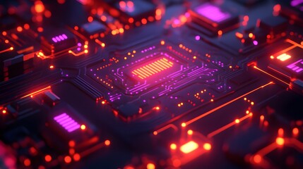 Fototapeta premium Central Processing Unit Artificial Intelligence. 