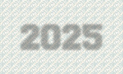 2025 leaves motif background. calendar and template design concept. nature, romantic, love, foliage plant, and decorative themes