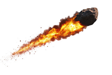 Stunning Illustration of a Meteorite Burning Through the Atmosphere, Perfect for Science and Educational Purposes
