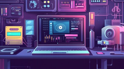 Update software application and hardware upgrade technology concept. 