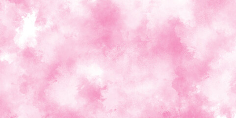 smooth and stained paper pink smoke, creative colorful modern pink paper texture with stains, Abstract brush painted pink watercolor background with blurry fogg.