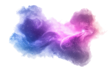 Stunning Nebula Clouds Swirling Isolated on transparent Background Perfect for Science and Art Applications