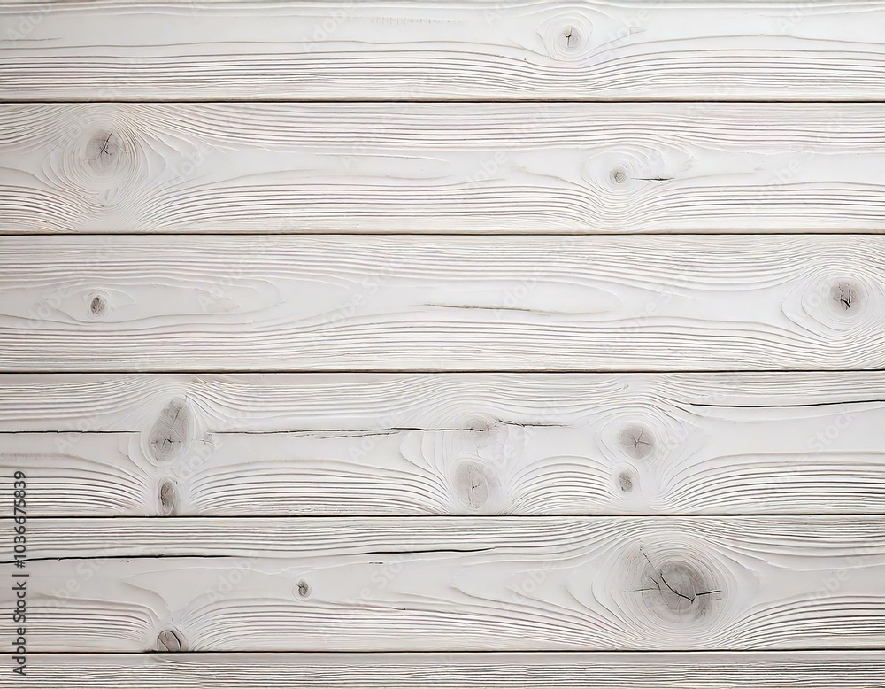 Wall mural White wooden texture detailed natural pattern top view modern rustic grain wood background wallpaper - generative ai