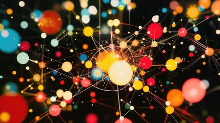 Abstract Data Representation with Colorful Dots and Lines